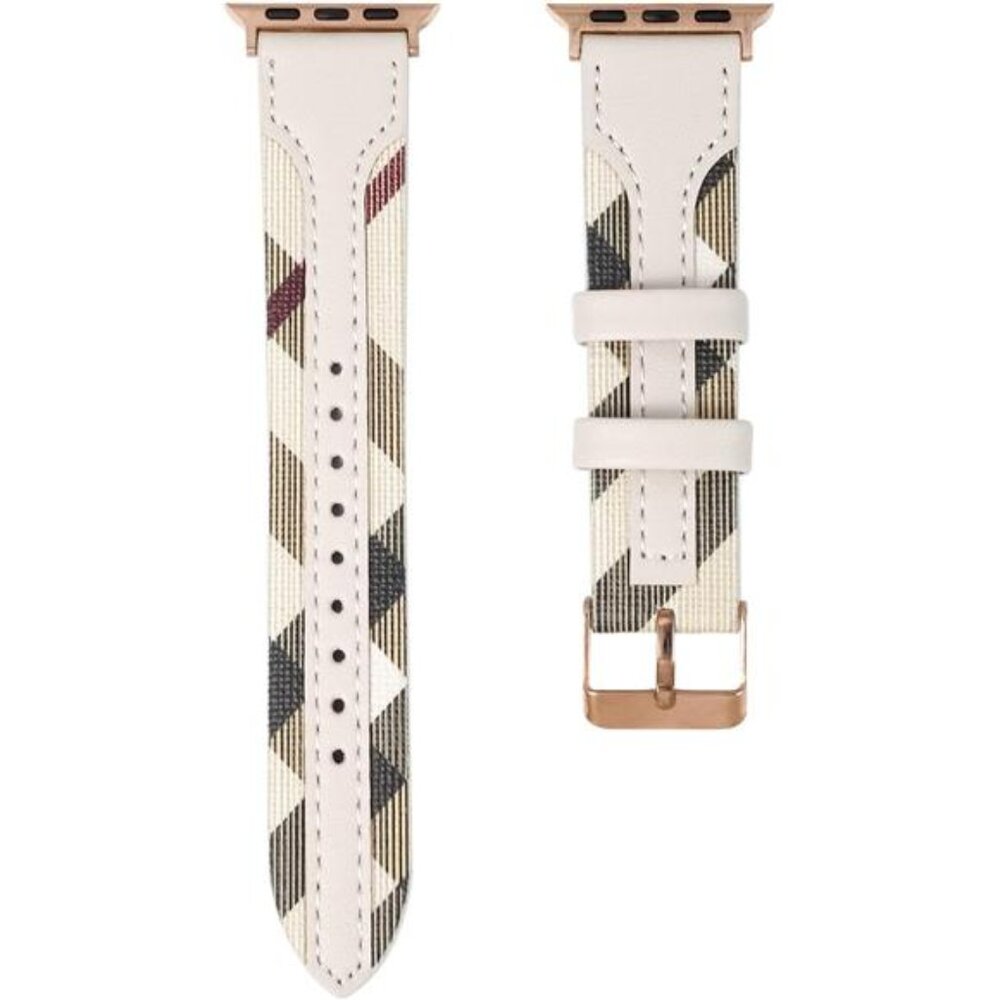 New Plaid Luxury Leather Apple Watch Band